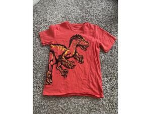 PLACE Kids Red Dinosaur Graphic T-Shirt Large